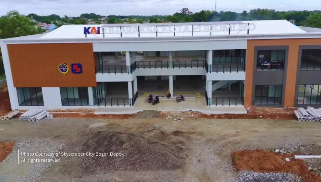 Progress pembangunan Stasiun Tigaraksa Podomoro Januari 2024