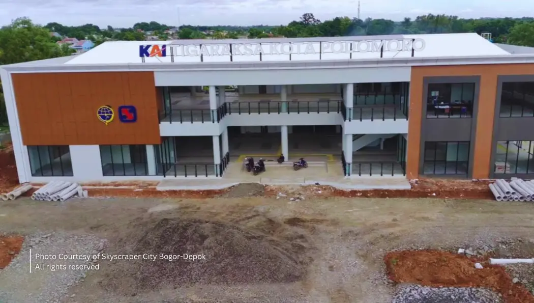 Progress pembangunan Stasiun Tigaraksa Podomoro Januari 2024