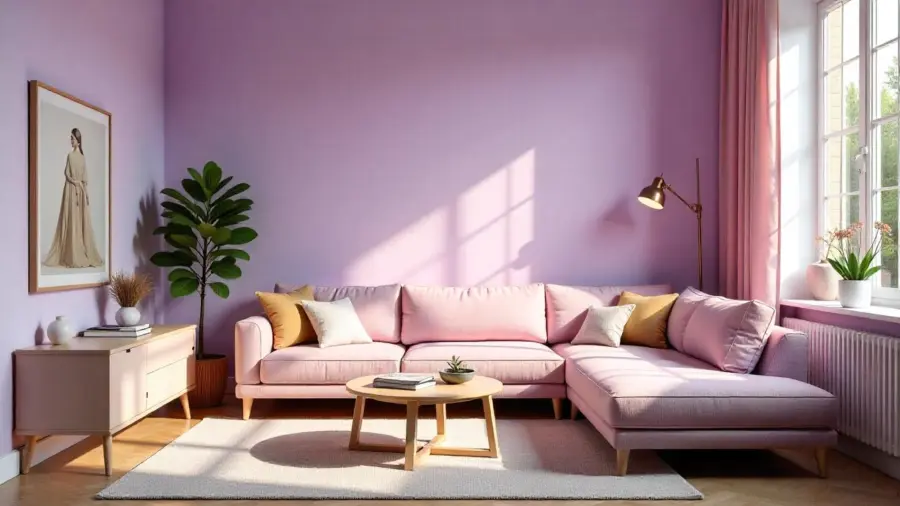 Lavender yang soft memberikan sentuhan feminim dan segar