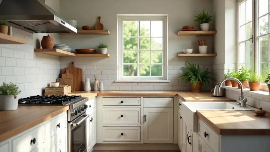 Dapur dengan nuansa warna beige