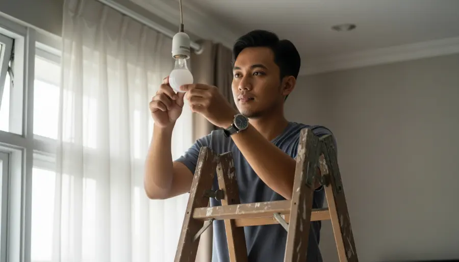 perbaikan lampu putus yang aman