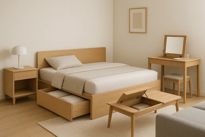 Gunakan furnitur multifungsi untuk memaksimalkan ruang