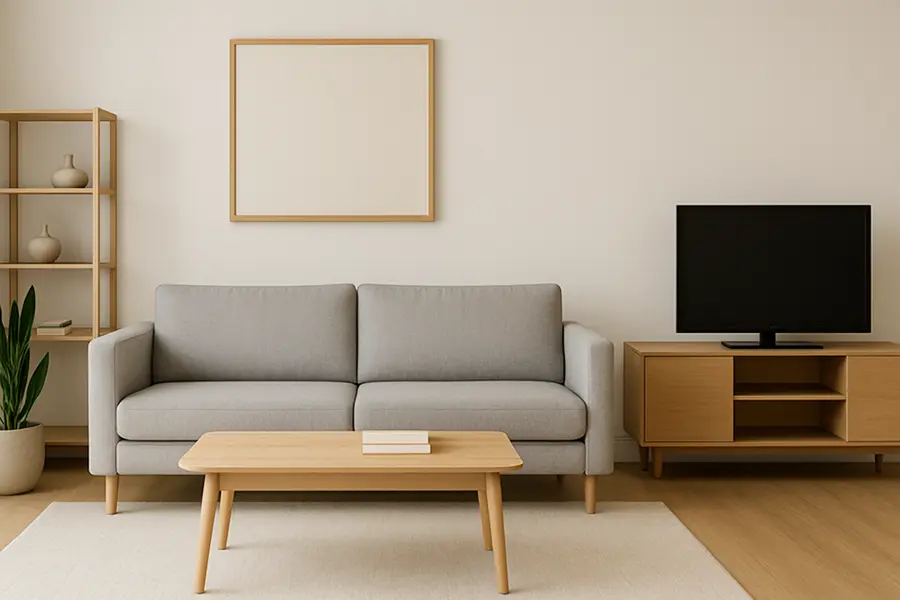 Pilih furnitur dengan desain clean